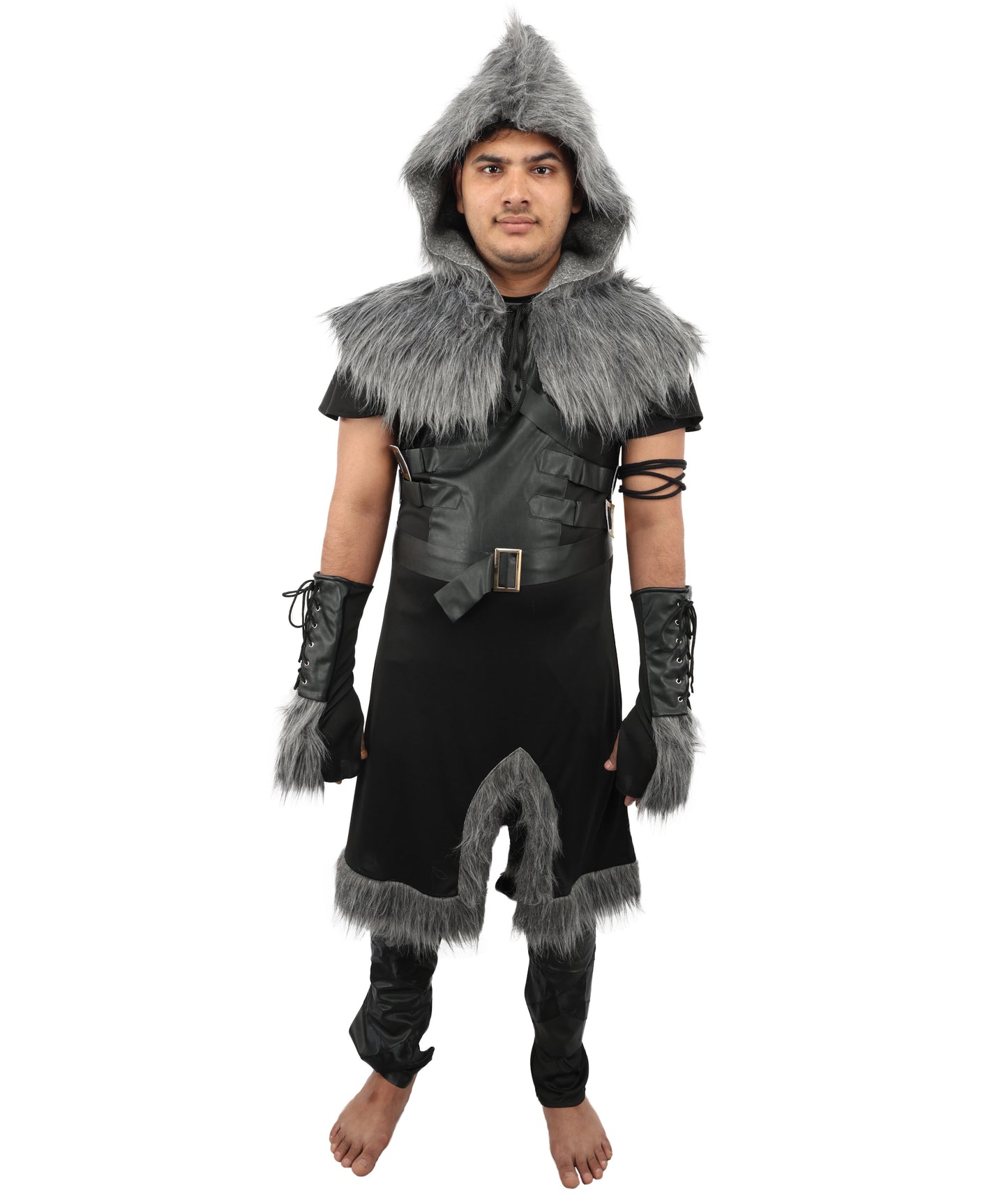 HPO Men's Skull Trooper Black Costume - Detailed Design, Ideal for Halloween and Themed Events, Perfect for Cosplay