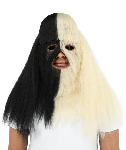 HPO  Extreme Hairy Person Two Part Costume, Mask and Bundle Set - Full-Body Hair Suit Extra-Long Costume Wig for Halloween, Cosplay & Parties - Multiple Color Options