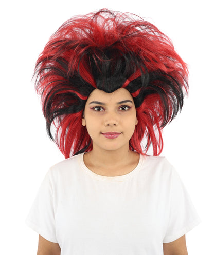 Adult Short Straight 80s Spiky Wig | Retro Punk Style Hairpiece with Breathable Cap | Ideal for Rock-Theme Parties, Cosplay & Halloween Events
