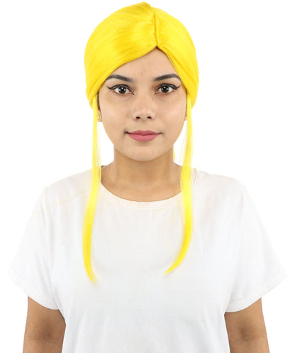 HPO Women’s Margo Gru-Inspired Long-Length Brown Wig | 17 Inch Hairpiece Halloween, Cosplay, and Themed Parties | Natural-Looking Synthetic hair with Capless Cap