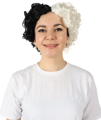 Woman's Wig | Curly Multicolor Short Celebrity Wig | Premium Breathable Capless Cap