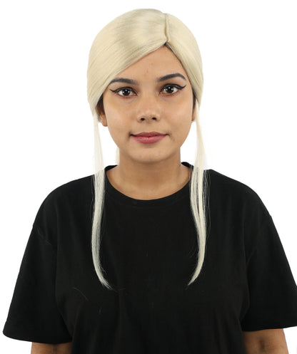 HPO Women’s Margo Gru-Inspired Long-Length Brown Wig | 17 Inch Hairpiece Halloween, Cosplay, and Themed Parties | Natural-Looking Synthetic hair with Capless Cap