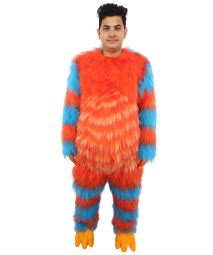 HPO Monster Bundle Costume & Mask Set – 74 Inch Full Body Fur Suit with Head Mask | Ideal for Cosplay & Halloween