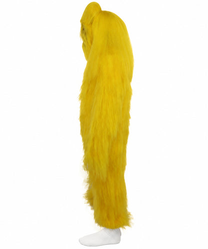 HPO Teen Extreme Hairy Person Costume Bundle & Mask Set - Full-Body Hair Suit Extra-Long Costume Wig for Halloween, Cosplay & Parties - Multiple Color Options