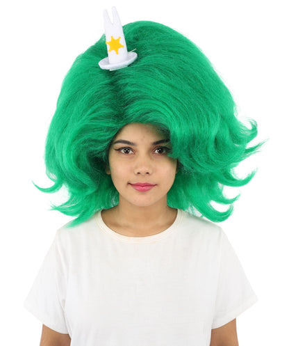 HPO Adult Women's Long Red Bob Wig | Straight Shoulder-Length Black Hair with Blunt Bangs, Included Accessory Set & Breathable Cap | Halloween, Anime Roleplay, Costume Party & Daily Wear