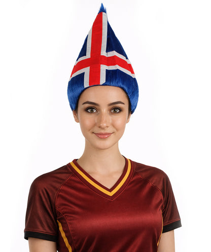 Iceland Flag Sport Troll Wig | Premium Breathable Capless Cap