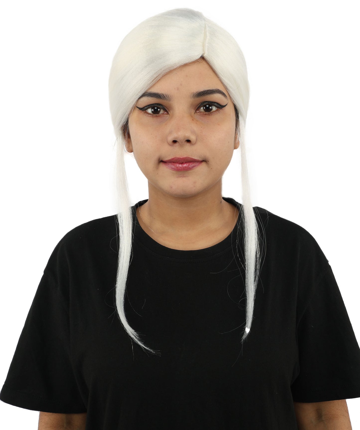 HPO Women’s Margo Gru-Inspired Long-Length Brown Wig | 17 Inch Hairpiece Halloween, Cosplay, and Themed Parties | Natural-Looking Synthetic hair with Capless Cap