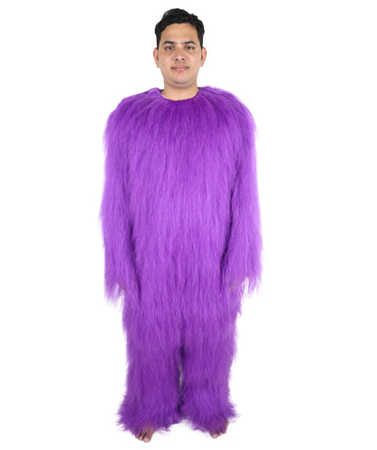 HPO Unisex Extreme Hairy Person Costume, Mask and Bundle - Full-Body Hair Suit Extra-Long Ash Brown Costume Wig for Halloween, Cosplay & Parties