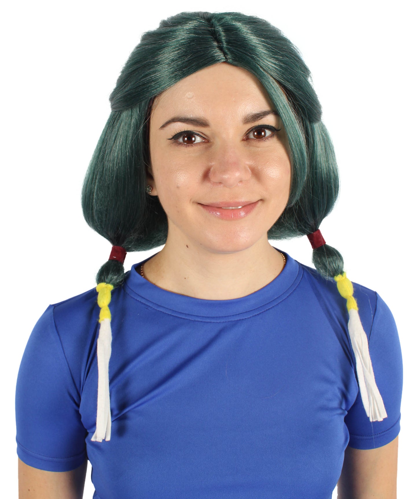 Women's Anime Mechanical Student Mix Green Pigtail Wig | Perfect for | Flame-retardant Synthetic Fiber