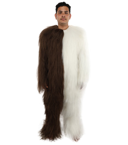HPO  Extreme Hairy Person Two Part Costume, Mask and Bundle Set - Full-Body Hair Suit Extra-Long Costume Wig for Halloween, Cosplay & Parties - Multiple Color Options