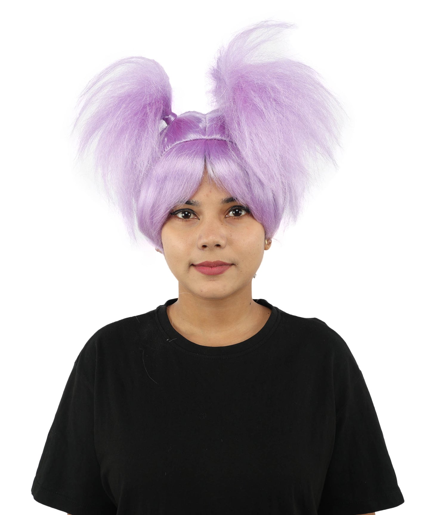 HPO Women’s 15-Inch Orange Spiky Troll Wig | Fun Animated Character | Bright and Bold Look for Halloween, Cosplay, and Themed Party