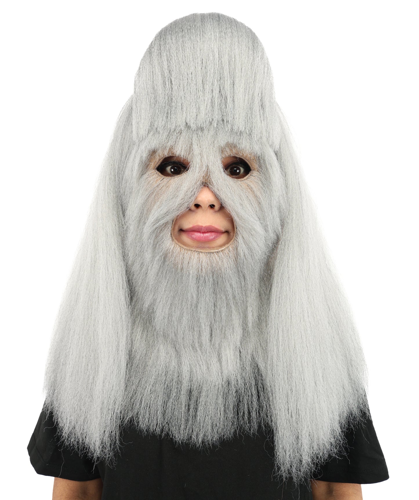 HPO Teen Extreme Hairy Person Costume Bundle & Mask Set - Full-Body Hair Suit Extra-Long Costume Wig for Halloween, Cosplay & Parties - Multiple Color Options