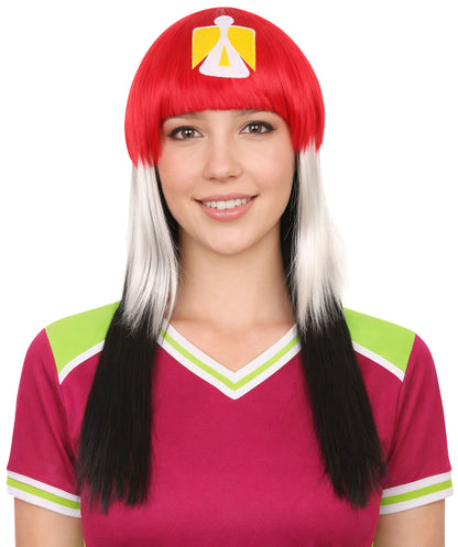 Egypt Flag Sport Party Long Bob Wig | Mid Eastern Traditional Halloween Wig | Premium Breathable Capless Cap