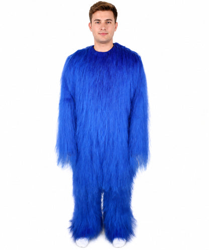 HPO Unisex Extreme Hairy Person Costume, Mask and Bundle - Full-Body Hair Suit Extra-Long Ash Brown Costume Wig for Halloween, Cosplay & Parties