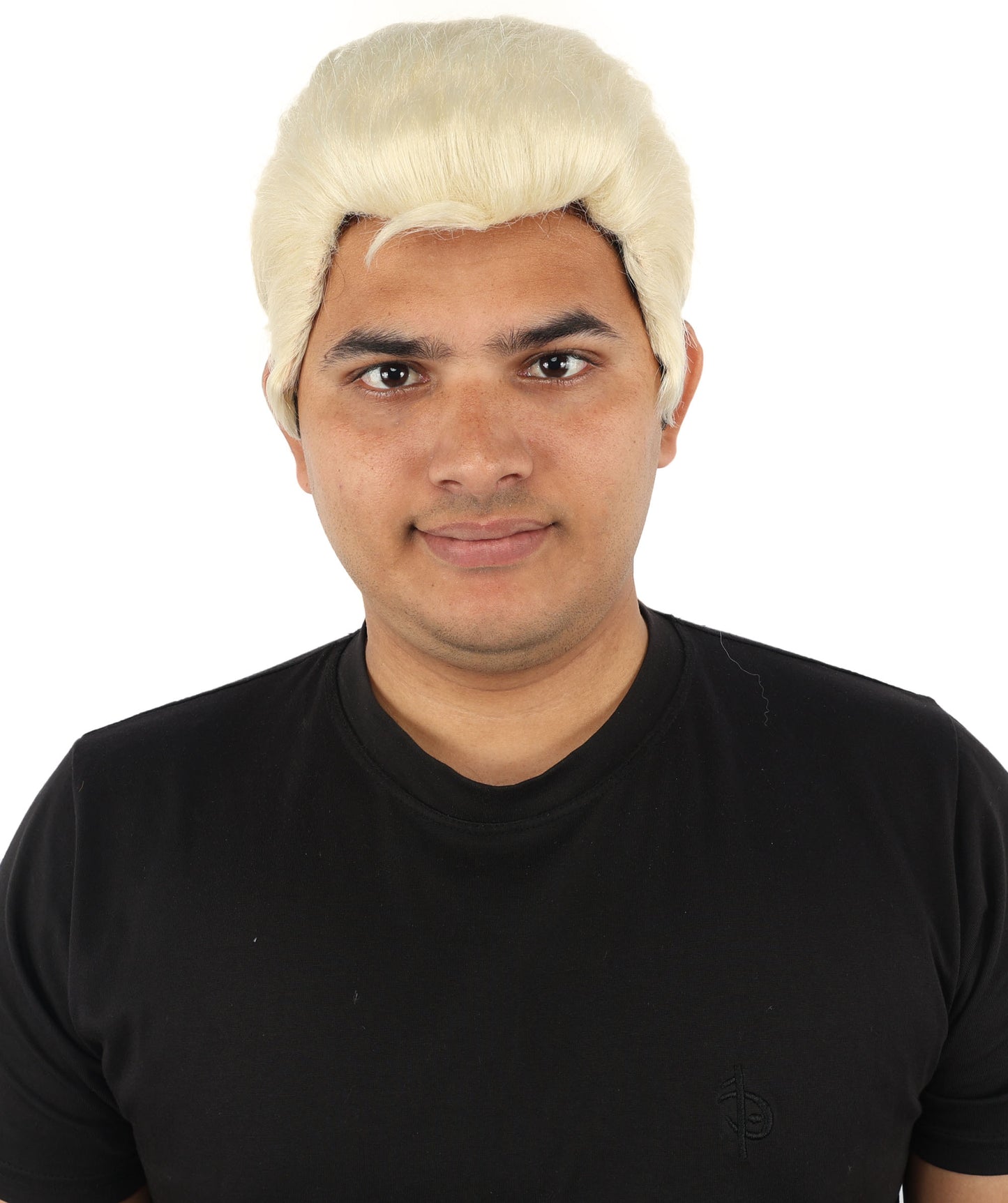HPO Men's Side Swept Undercut Wig | Short Brown Texture with Tapered Sides, Heat Resistant Synthetic Fiber & Breathable Net | Halloween, Space Ranger Cosplay, Sci-Fi Theme Party & Roleplay