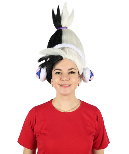 DJ Suki | Multiple color option Ponytail Updo Wig and White Costume Headphones