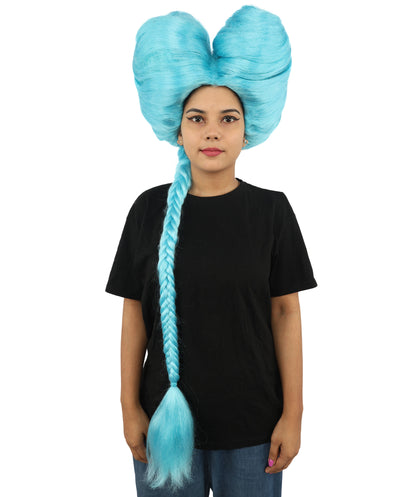 HPO Women’s Extra Long Golden Brown Count Dracula Wig | 42 Inch Synthetic Hairpiece Ideal for Gothic Noble Costume Halloween Cosplay Party Fancy Dress