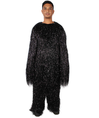HPO Hairy Unisex Ape Mask and Bodysuit Costume Tinsel  | Multiple Colors
