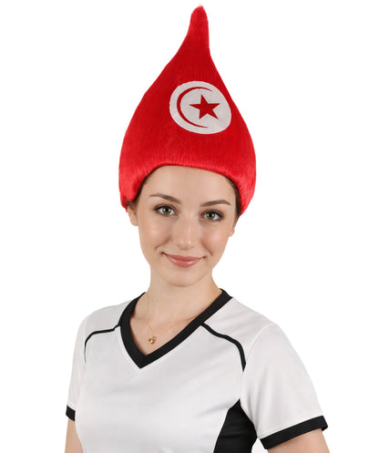 Tunisia Flag Sport Troll Wig | Premium Breathable Capless Cap