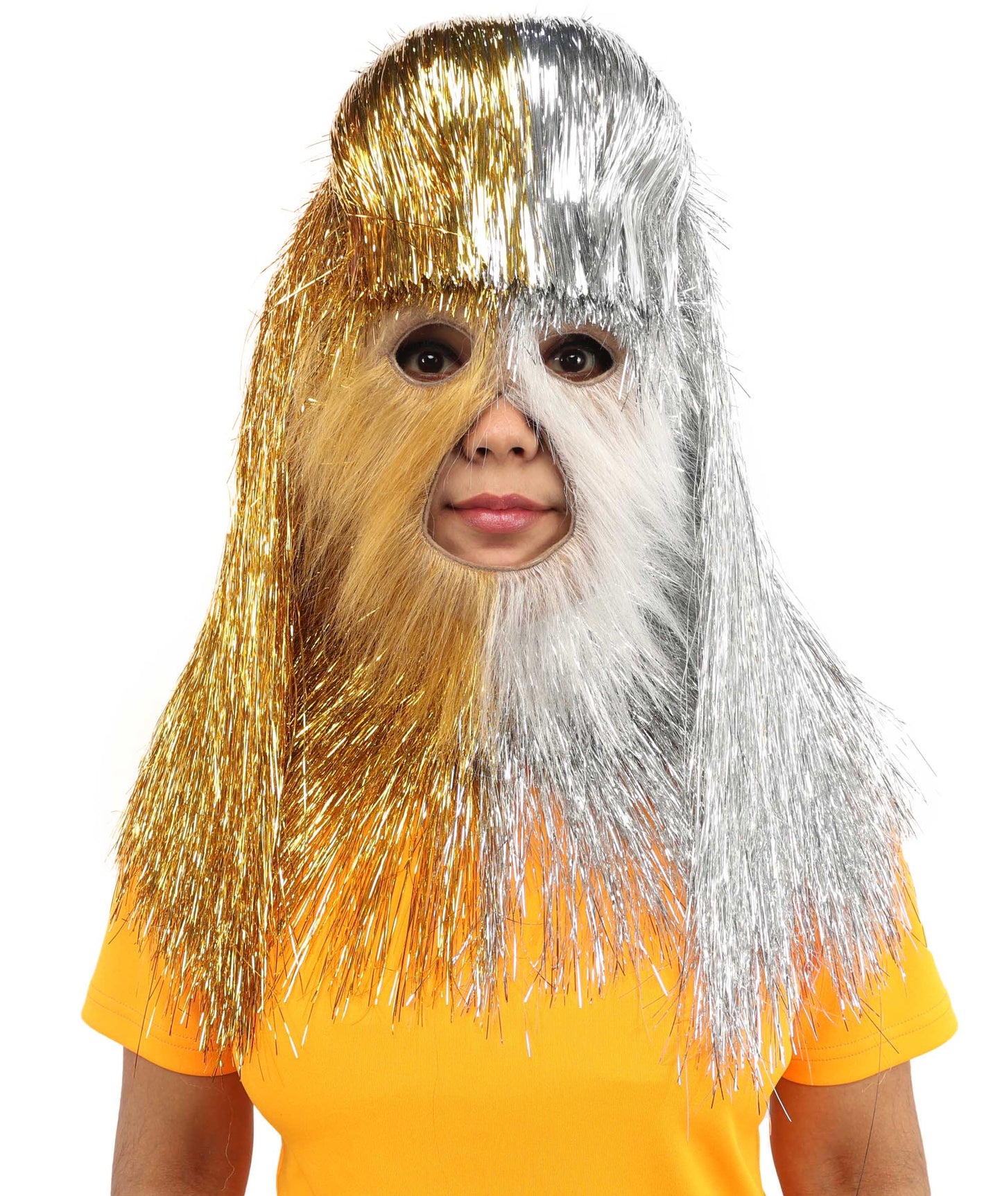 HPO Teen Extreme Hairy Two Part Costume Bundle & Mask Set - Full-Body Hair Suit Extra-Long Costume Wig for Halloween, Cosplay & Parties - Multiple Color Options