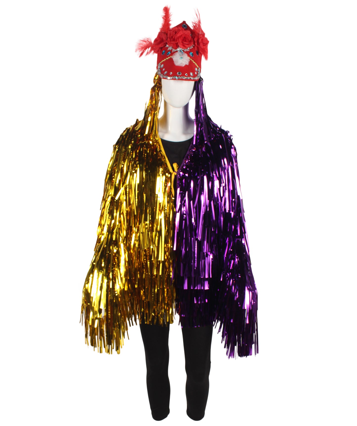 Purple/Gold Tinsel Costume