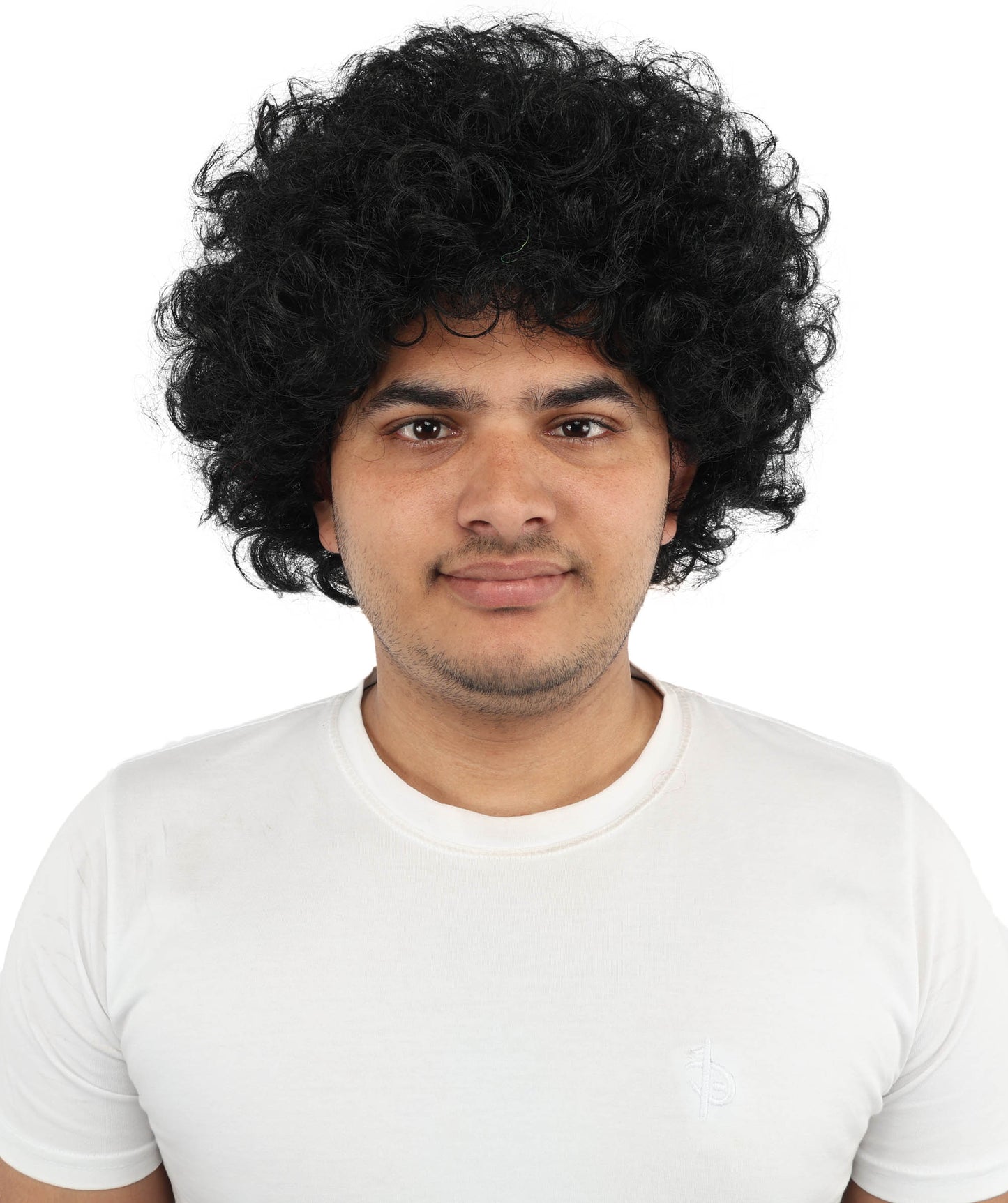 HPO Men's Afro Style Clown Wig with Standard Cap  | Flame-Retardant Synthetic Fiber | Ideal for Parties, Cosplay, and Themed Events
