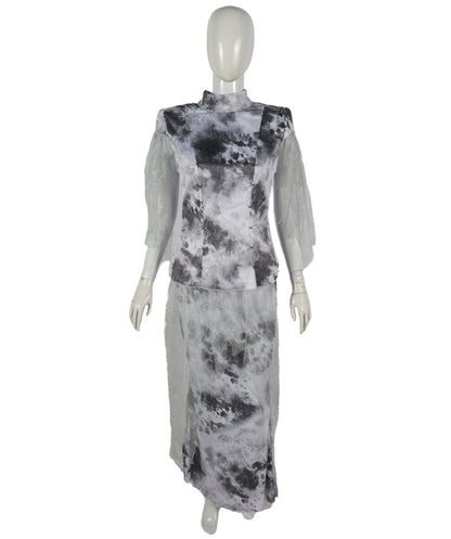 HPO Adult Women Traditional Chinese Long Satin Cheongsam Qipao Dress | Elegant Mandarin Collar with Floral Embroidery | Cultural Festival Performance & Wedding Outfit