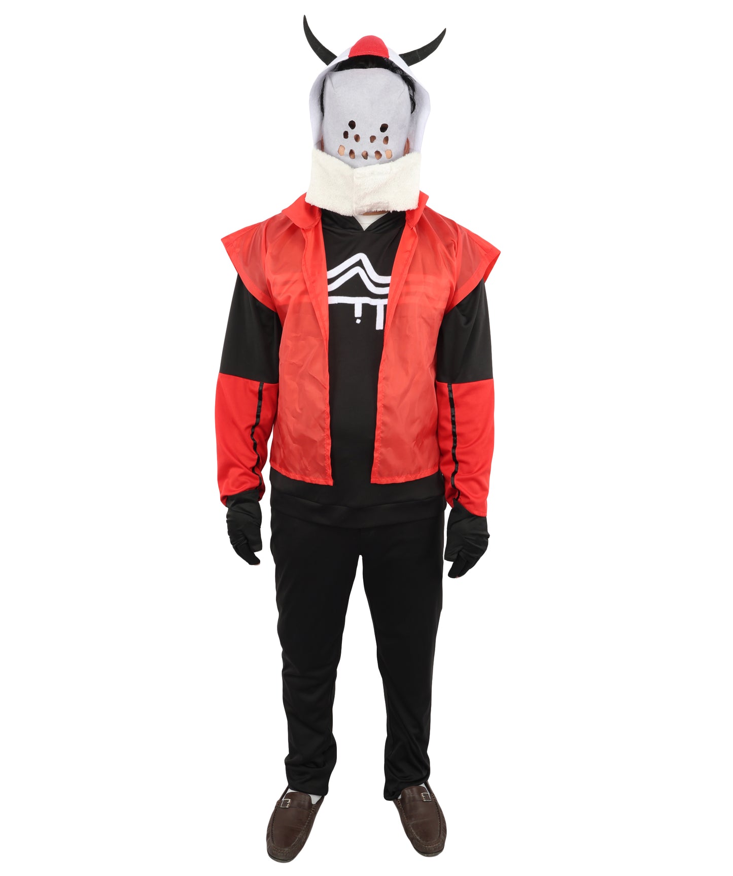 HPO Wasteland Rogue Tactical Gear Red & Black Costume | Structured NW and S.Fur Fabric Featuring Industrial Black and Red Contrast | Versatile for Costume Events, Stage Shows, and Epic Fantasy Parties