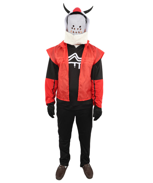 HPO Wasteland Rogue Tactical Gear Red & Black Costume | Structured NW and S.Fur Fabric Featuring Industrial Black and Red Contrast | Versatile for Costume Events, Stage Shows, and Epic Fantasy Parties