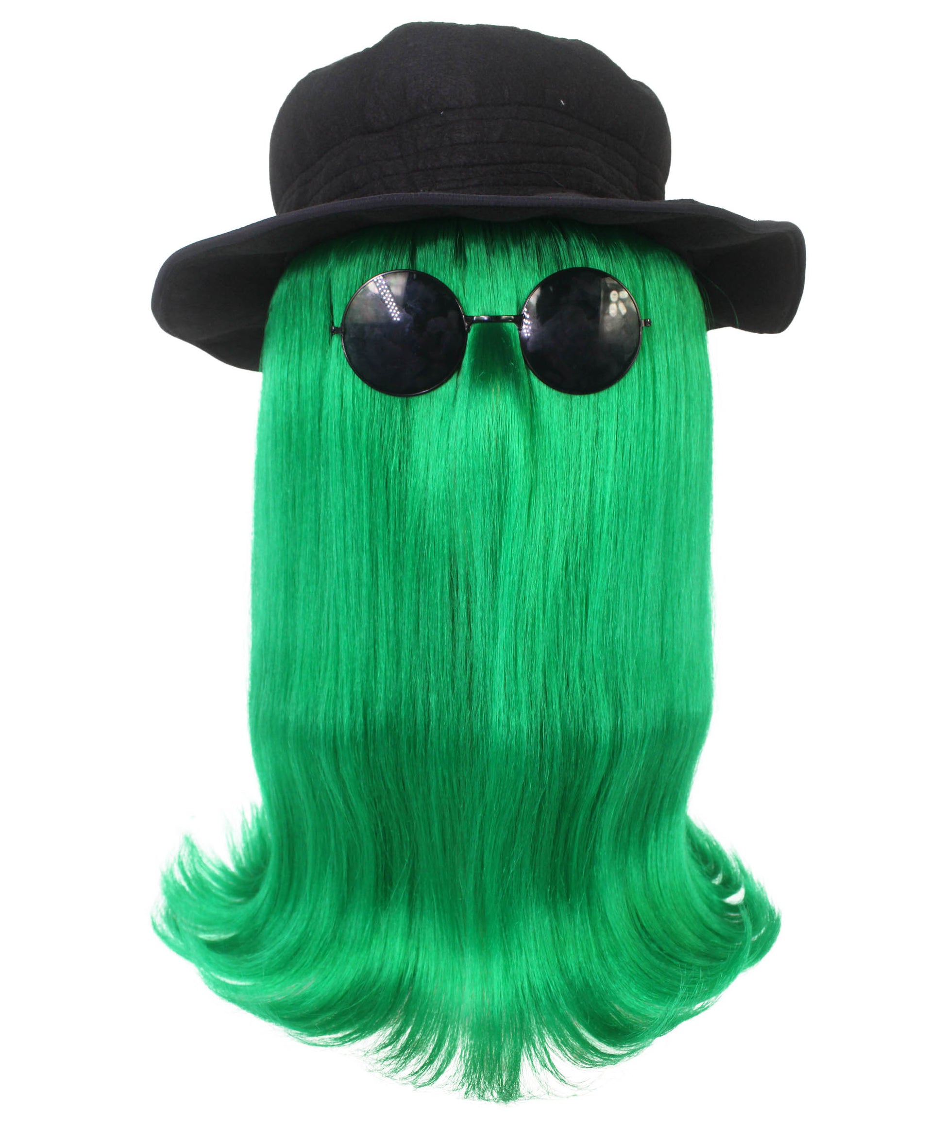 Green Straight Creature Wig