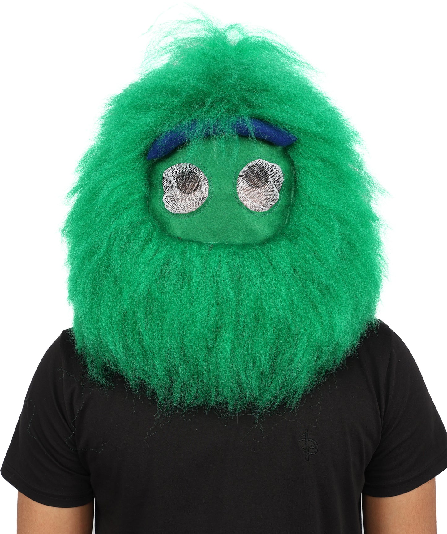 HPO Unisex Green Animal Fur Monster Costume Bundle – 75 Inch Full Outfit with Head Mask & Body Suit | Plush Mascot Style Costume for Halloween and Cosplay
