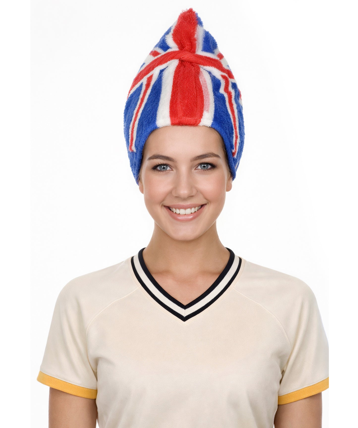 Women's  Flag Troll Wigs |  United Kingdom | Premium Breathable Capless Cap