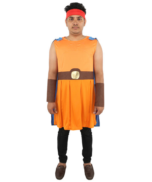 Deluxe Mythic Hero Warrior Costume | Adult Brown Tunic, Cape & Arm Accessories | Ancient Greek-Inspired Outfit for Halloween, Cosplay, Stage & Parties