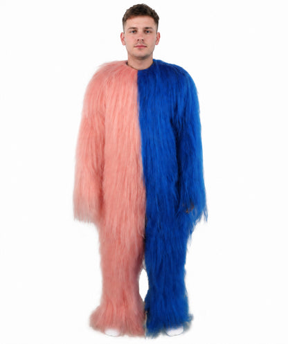 HPO  Extreme Hairy Person Two Part Costume, Mask and Bundle Set - Full-Body Hair Suit Extra-Long Costume Wig for Halloween, Cosplay & Parties - Multiple Color Options