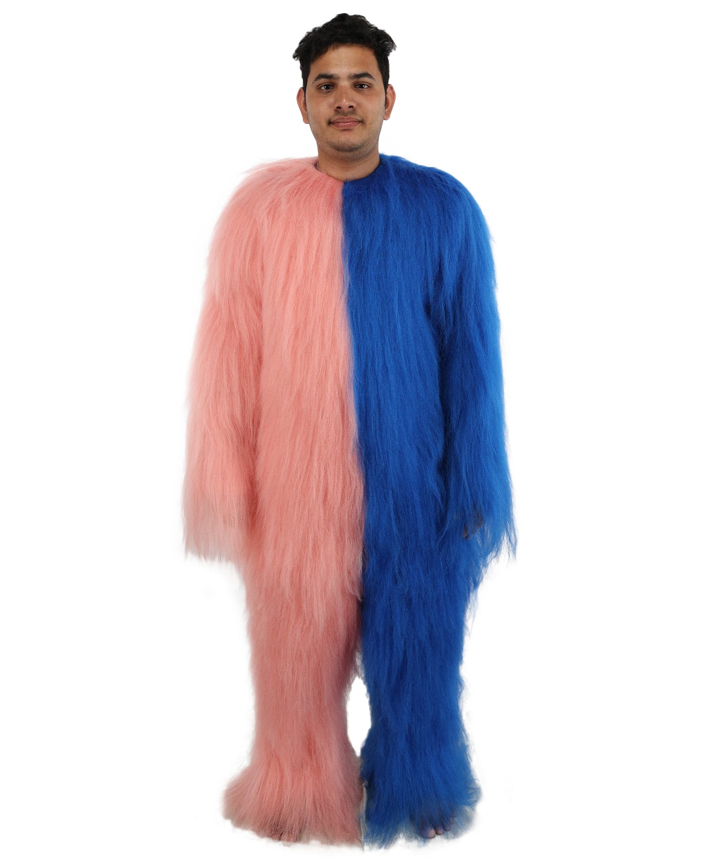HPO  Extreme Hairy Person Two Part Costume, Mask and Bundle Set - Full-Body Hair Suit Extra-Long Costume Wig for Halloween, Cosplay & Parties - Multiple Color Options