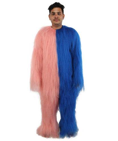 HPO  Extreme Hairy Person Two Part Costume, Mask and Bundle Set - Full-Body Hair Suit Extra-Long Costume Wig for Halloween, Cosplay & Parties - Multiple Color Options