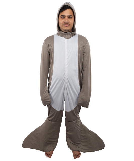 HPO Men's Ocean Animal & Sea Creature Jumpsuit Grey Costume | Fun, Vibrant Outfits for All Ages