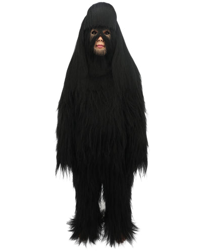 HPO Teen Extreme Hairy Person Costume Bundle & Mask Set - Full-Body Hair Suit Extra-Long Costume Wig for Halloween, Cosplay & Parties - Multiple Color Options