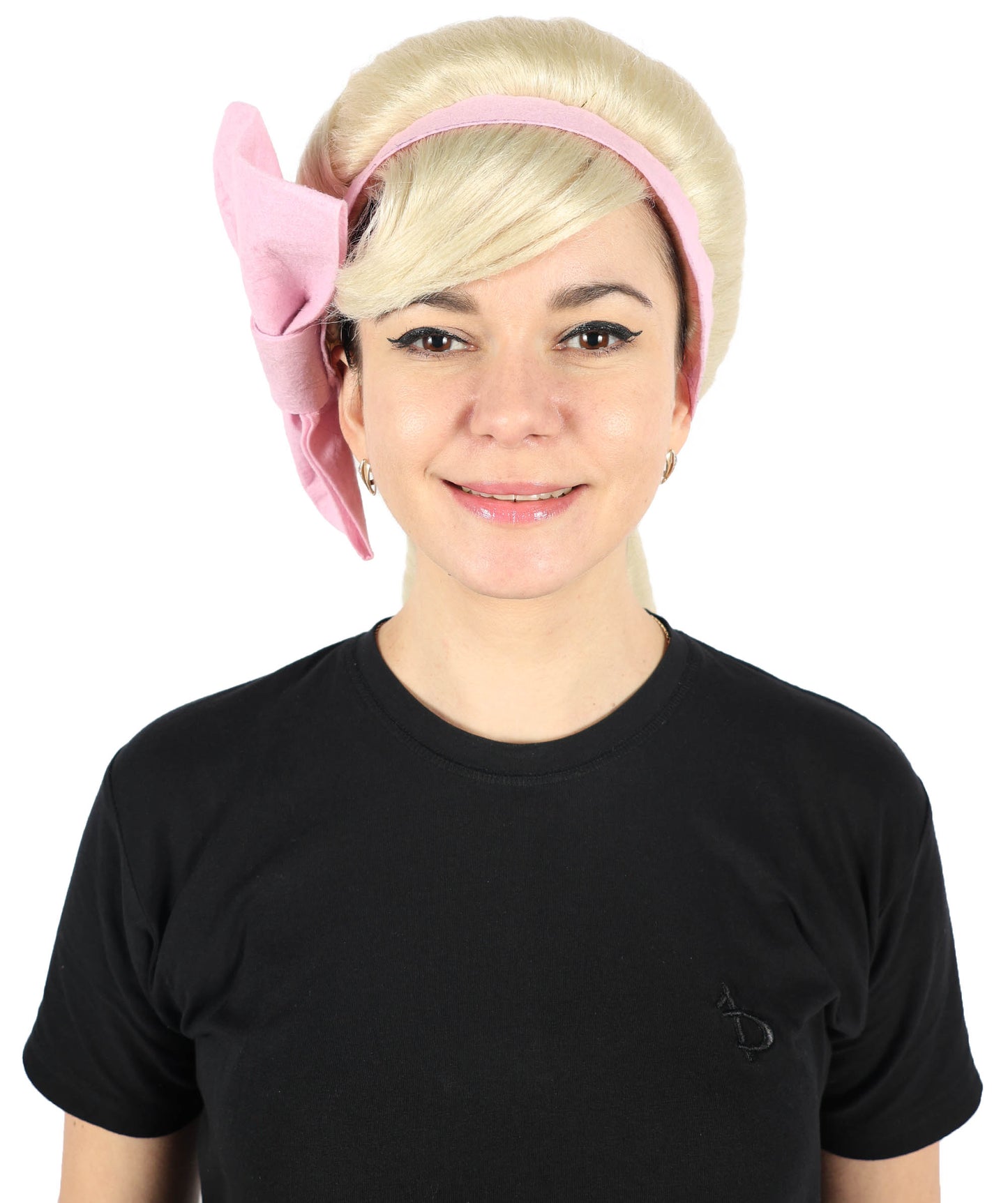 HPO Women's Classic 1950s Blonde Roleplay Wig | Flame-resistant Synthetic Fiber with Capless Cap| Ideal for party, Halloween, cosplay, theater, drag, performance, costume events