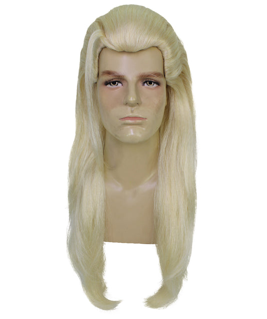 HPO Men The Despotic Overlord Wavy Blonde Wig| For Party and Halloween | Flame-retardant Synthetic Fiber | Breathable Capless Cap |