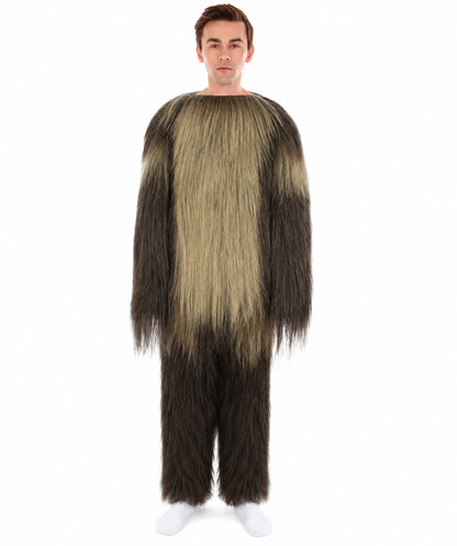 Long Hairy Elder Warrior Ape Military Leader Resistance Fighter Costume | Brown & Blonde Cosplay Costume