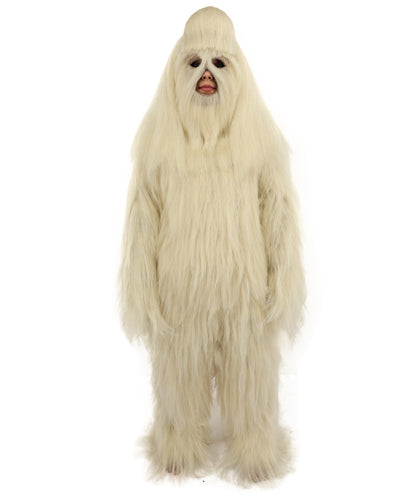 HPO Teen Extreme Hairy Person Costume Bundle & Mask Set - Full-Body Hair Suit Extra-Long Costume Wig for Halloween, Cosplay & Parties - Multiple Color Options