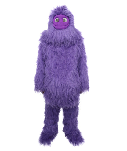 Adult Full Purple Monster Fur Bundle Costume & Mask Set | Body Suit with Head Mask | Ideal for Halloween, Cosplay and Parties