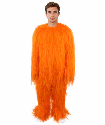 HPO Unisex Extreme Hairy Person Costume, Mask and Bundle - Full-Body Hair Suit Extra-Long Ash Brown Costume Wig for Halloween, Cosplay & Parties