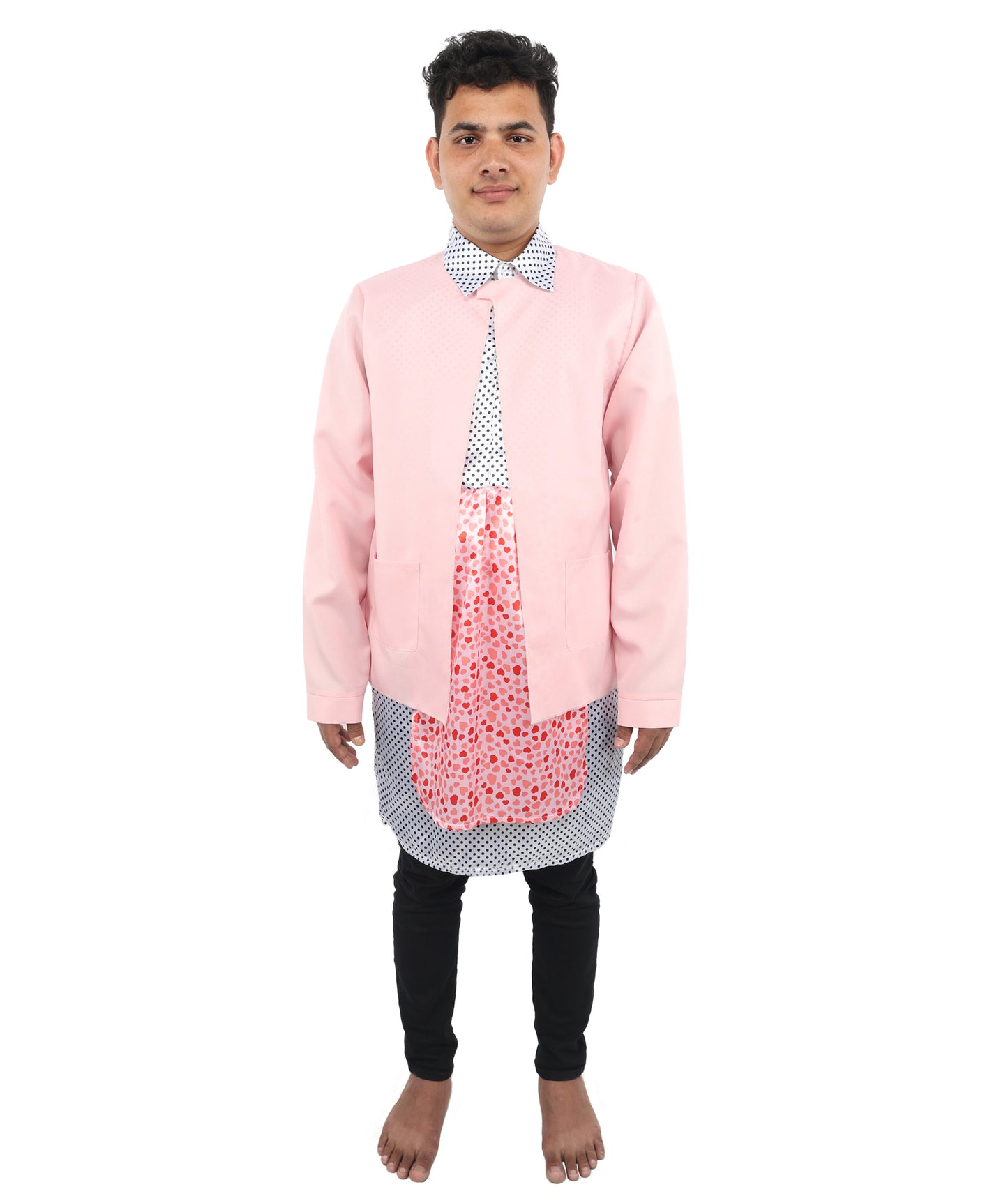 HPO Comedy Retro House Costume – Multicolor Cardigan Jacket with Patterned Styling | Fancy Outfit for Halloween & Cosplay Events