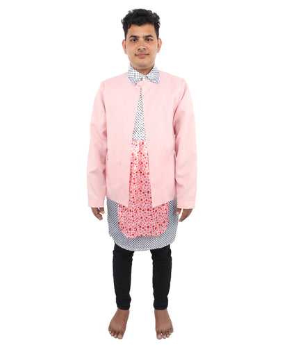 HPO Comedy Retro House Costume – Multicolor Cardigan Jacket with Patterned Styling | Fancy Outfit for Halloween & Cosplay Events
