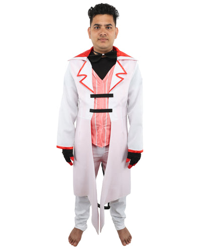 HPO Men's Infernal Ringmaster Costume | Structured Tuxedo Jacket Featuring Split Tails and Bow Tie | Versatile for Stage Shows, Fantasy Events, and Themed Parties