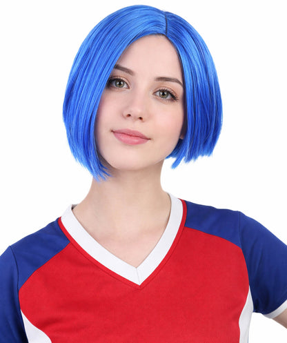 HPO Sad Blue Womens Wig | Party Halloween Wig | Premium Breathable Capless Cap