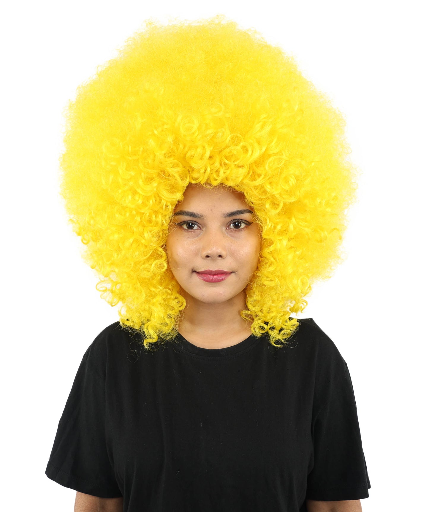 HPO Women's Giant White Glitter Afro Wig | Massive Puffy Sparkle Hair with Silver Sheen, Synthetic Fiber & Breathable Cap | Halloween, Troll Roleplay, 70s Disco Party, Theater & Funny Costume