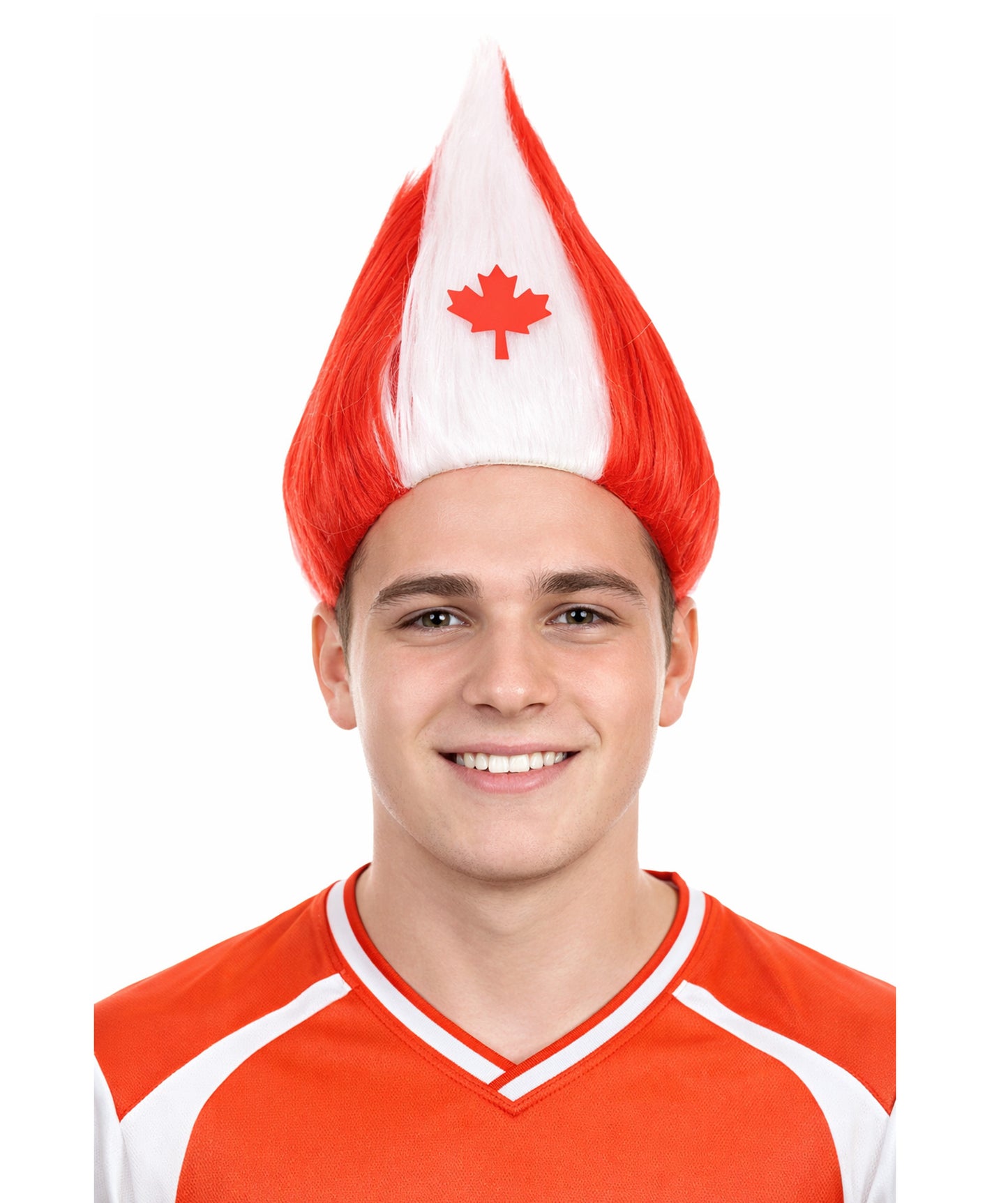 Men's Flag Troll Wig Collection | Canada Flag Wig | Premium Breathable Capless Cap
